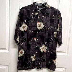 Kaylua Bay Resort Multi Color Tropical Pocket Rayon Shirt Size L